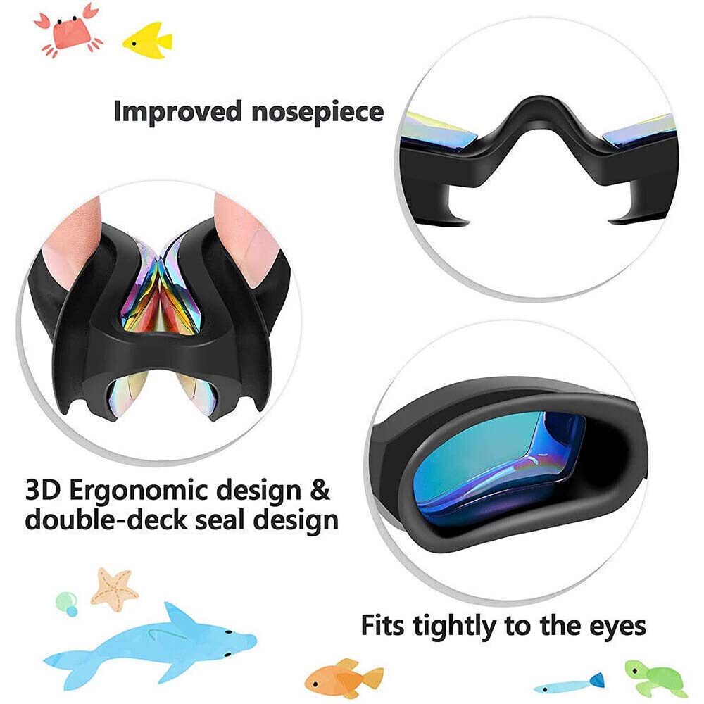 Swimming Goggles for Men Women Adult Teens Adjustable Anti Fog Diving Goggles