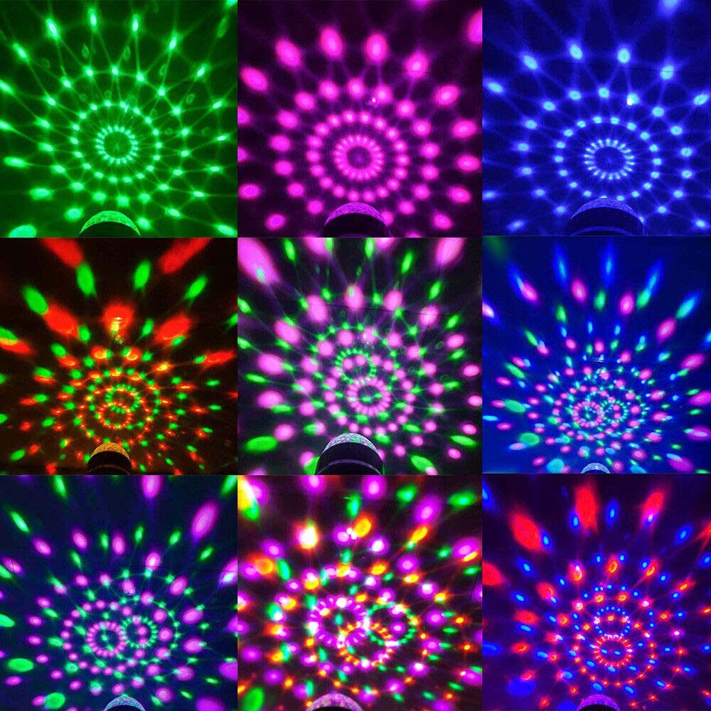 USB LED Party Disco Lights Remote Sound RGB Colourful Rotating Magic Ball Light