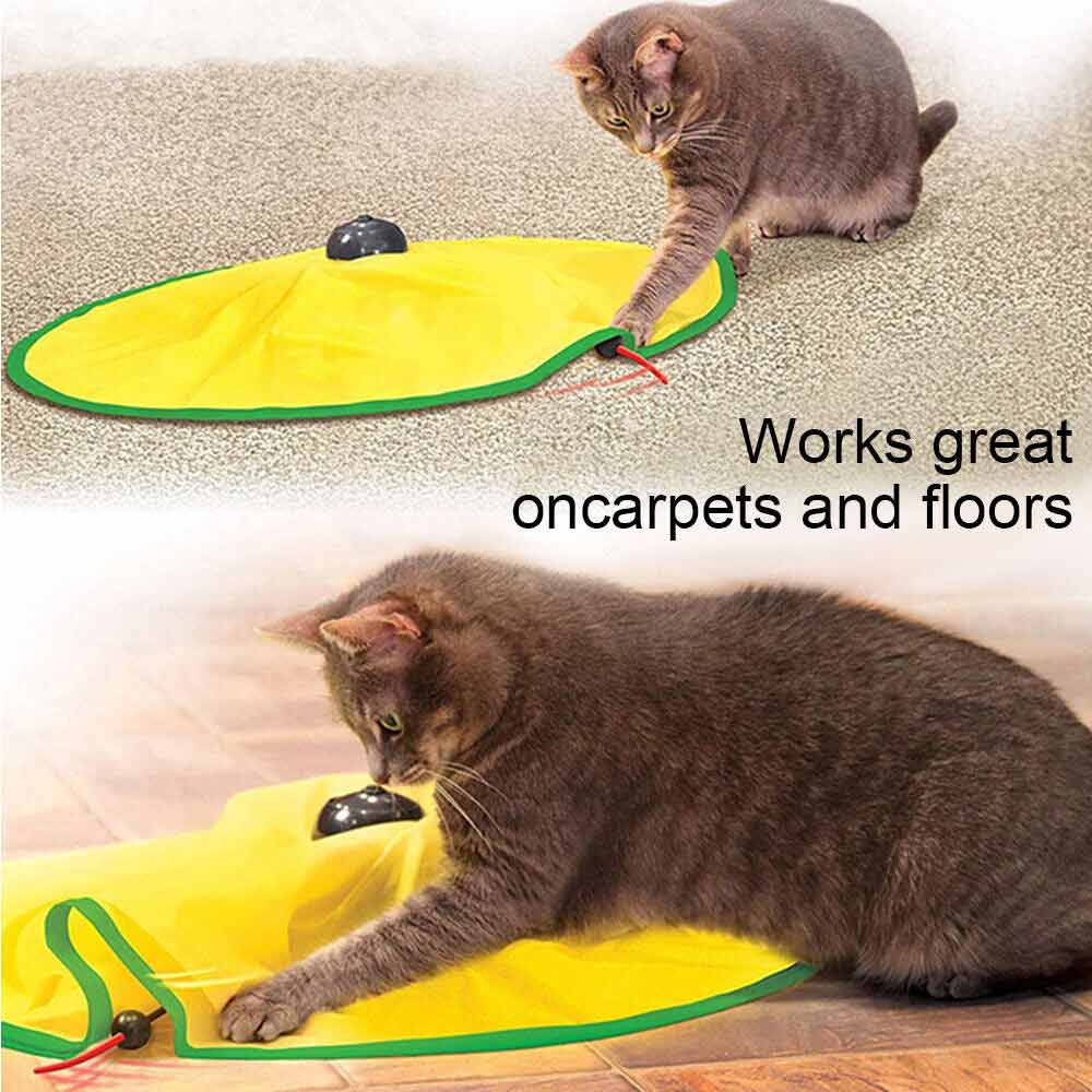 Cats Meow Rotating Undercover Mouse Toy Electronic Interactive Cat Toys Puzzle