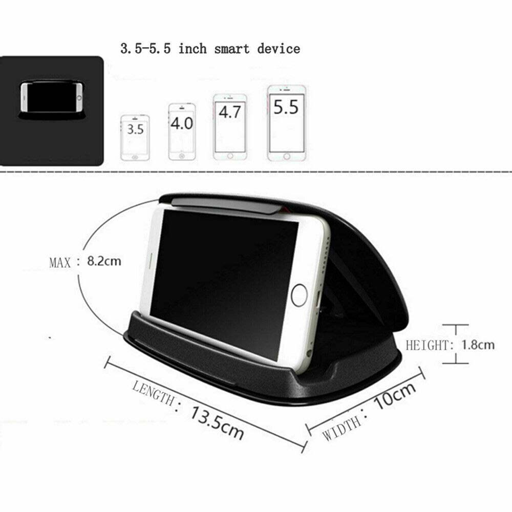 Mobile Dash Stand For GPS Car Phone Clip Holder Anti Slip Cradle for 3-5.8 inch