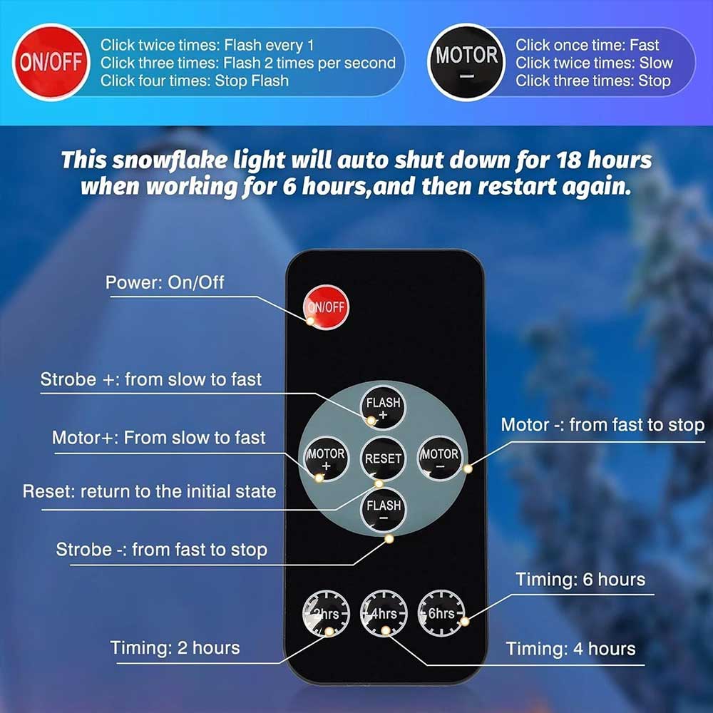 Dual-Lens Owl Snowflake Laser Projector | IP65 Waterproof Outdoor Christmas Light with Remote & Timer
