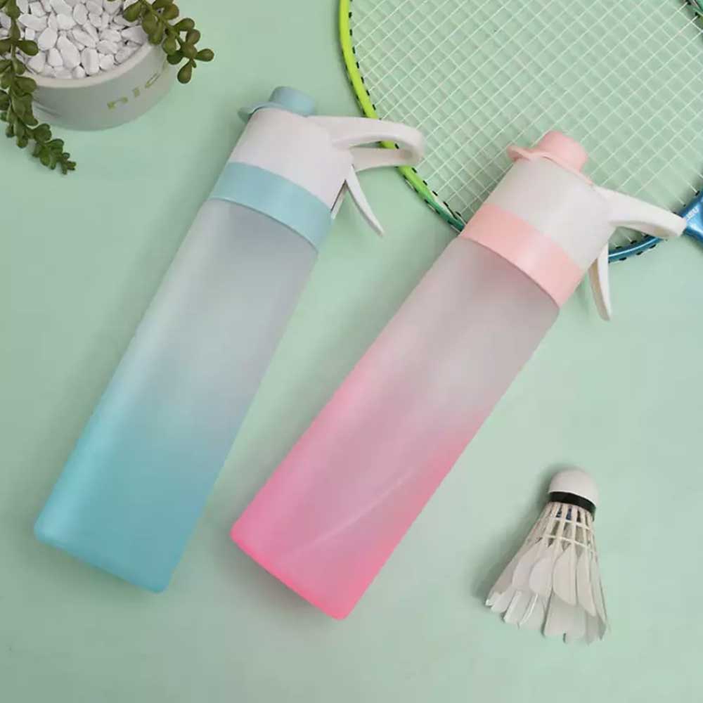 700ml Sport Matte Color Spray Mist Water Bottle Cool Down Drinking Kettle Water Cup