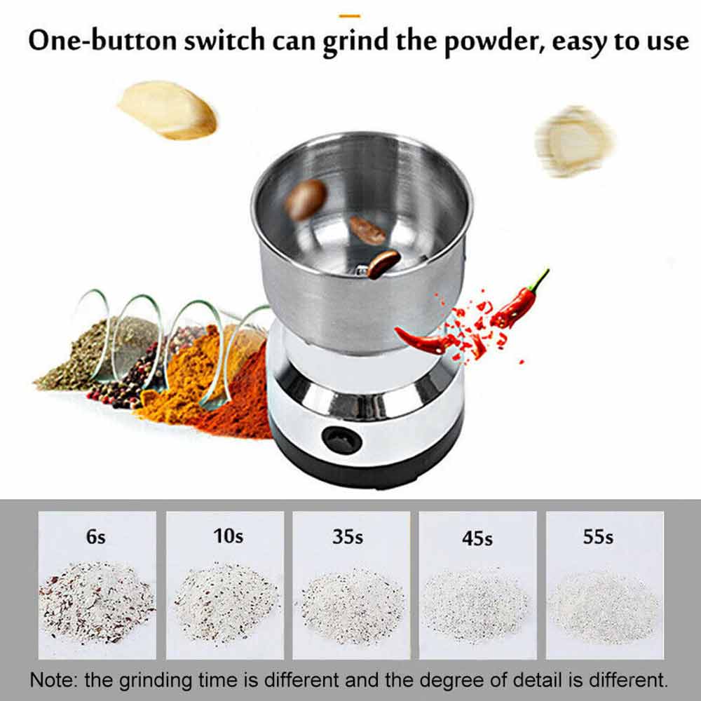 Electric Coffee & Spice Grinder – 300W Stainless Steel Blender for Beans, Nuts & Herbs AU Plug