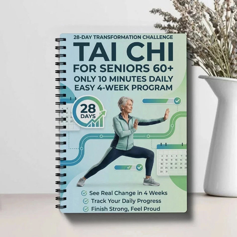 Tai Chi Practice Book – Spiral-Bound Daily Exercises for Seniors & Beginners