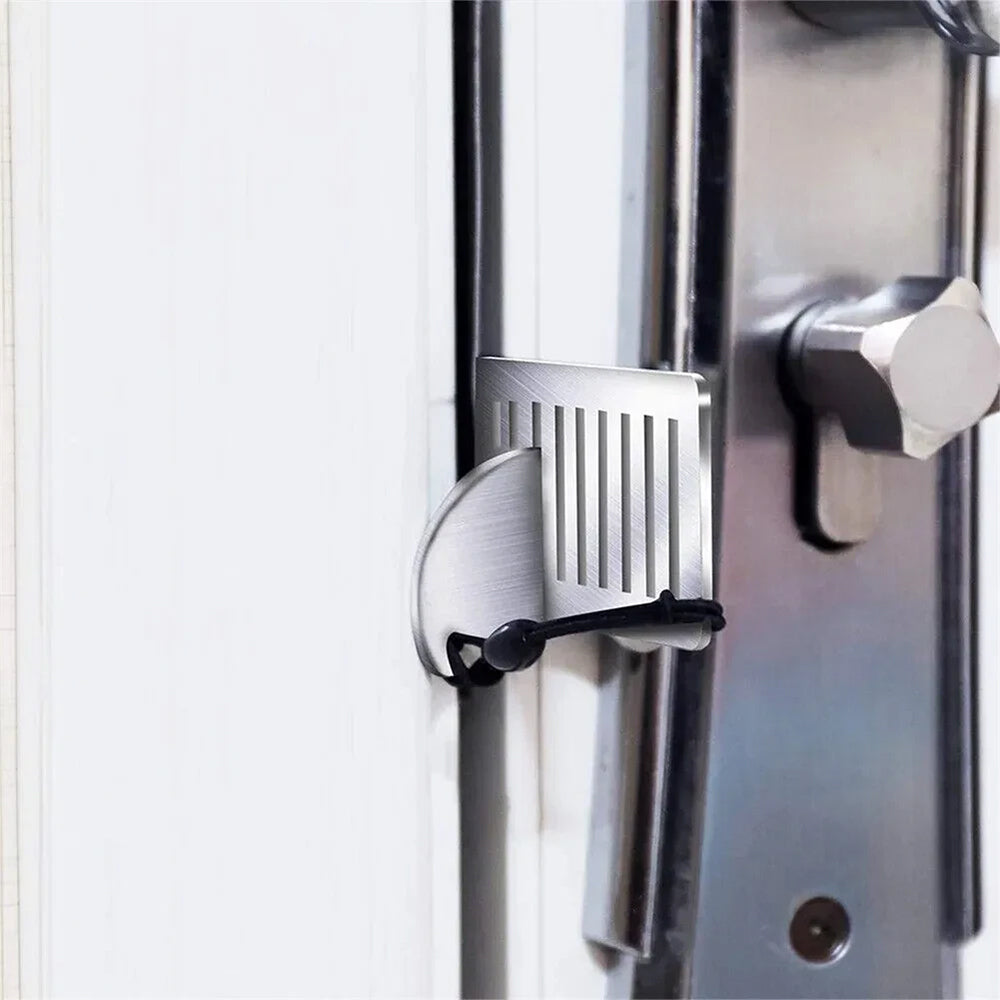 Portable Door Lock – 8cm Stainless Steel Anti-Theft Security Blocker Tool