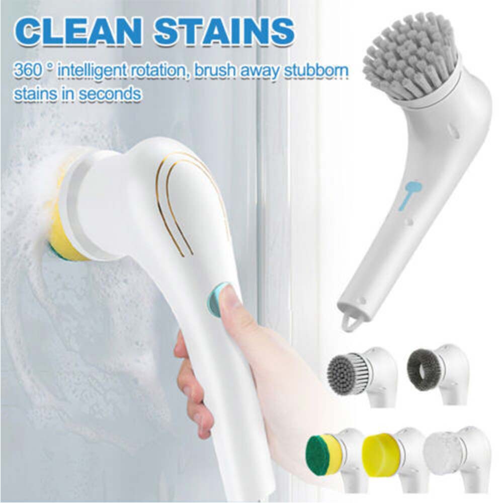 Electric Cordless Cleaning Brush Spin Scrubber Turbo Scrub Cleaner For Bathroom
