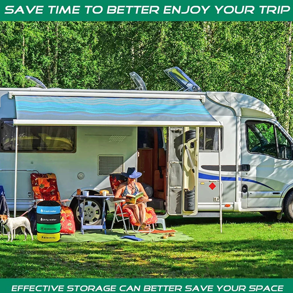 Hose Bag Caravan Camping RV Cable Organizer Water Hose Electrical Cords Storage
