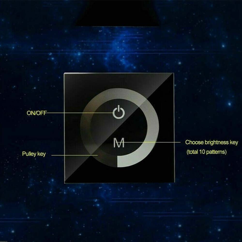 12V-24V Touch Panel LED Light Lamp Dimmer Smart Controller Wall Mounted Switch