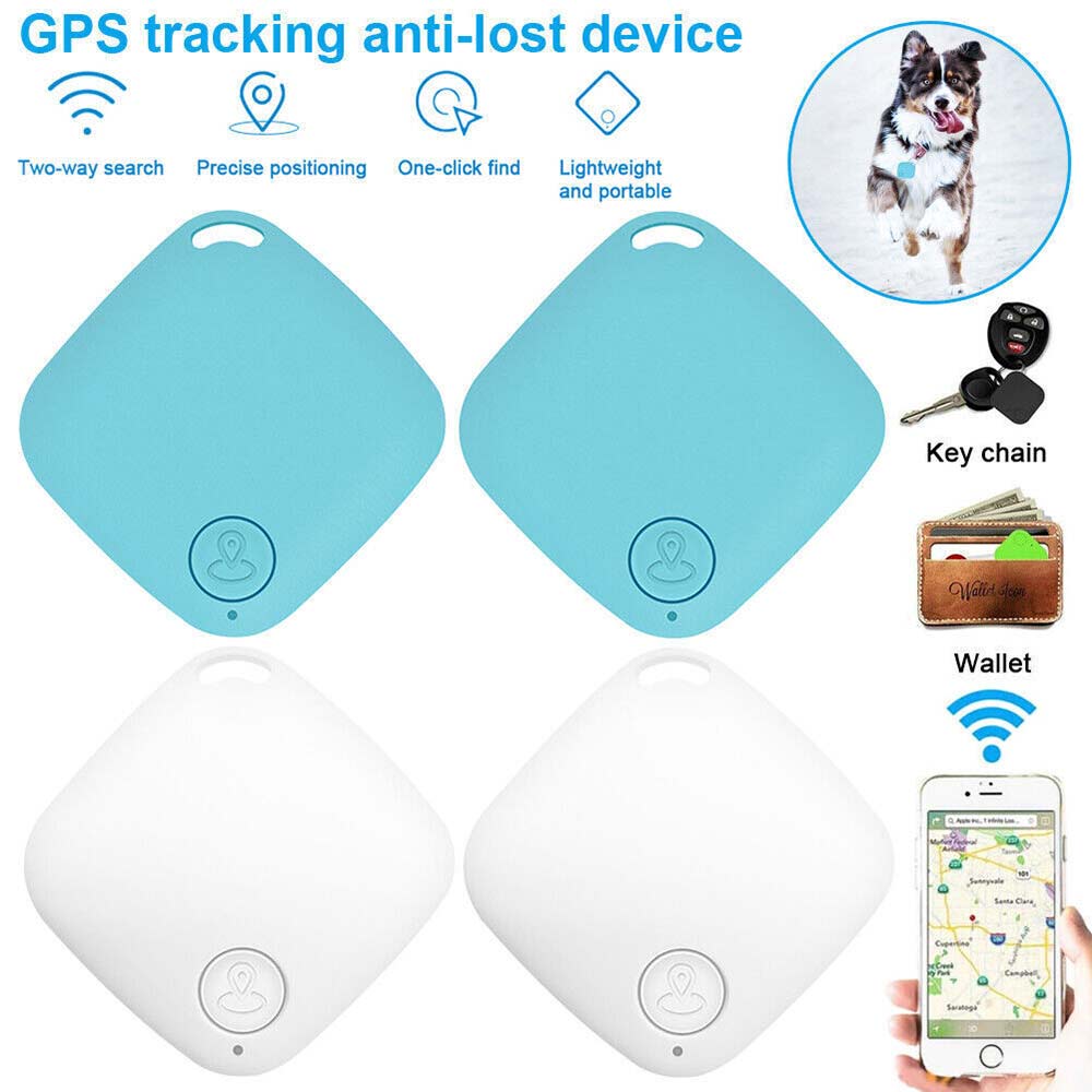 4Pack GPS Tracker Wireless Bluetooth Anti-Lost Wallet Key Pet Locator Finder