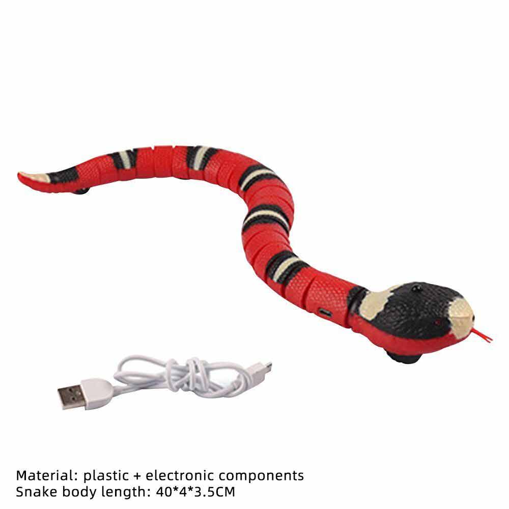 Smart Sensing Snake Toys Pet Cat Toy Cats USB Charging Electron Interactive Toy