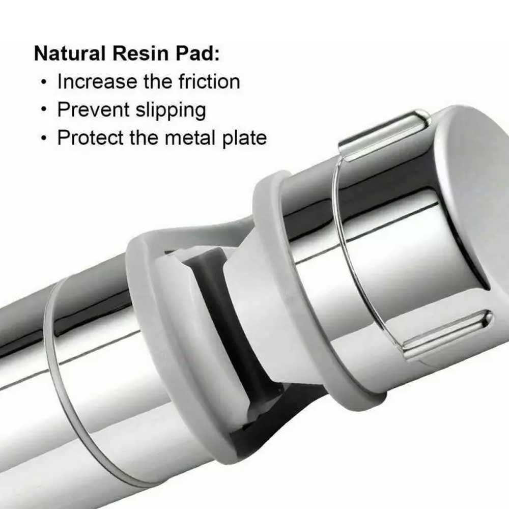 Adjustable Bathroom Shower Riser Rail Head Holder Hose Slider Clamp Bracket