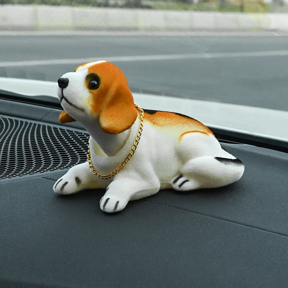 Cute Swing Head Dog Toy – Nodding Bobble Head Puppy for Car Dashboard, Home, or Desk Decor