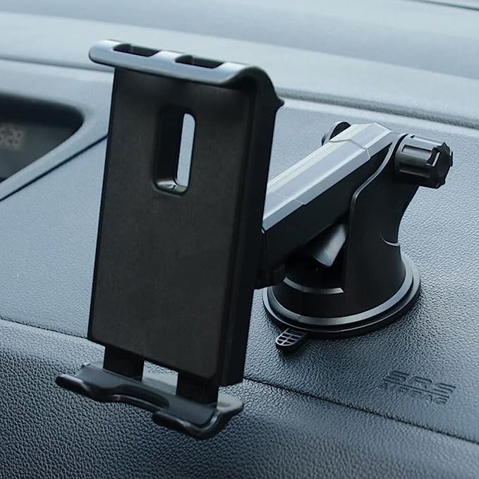 Car Tablet / Phone Holder Mount 360 Degree Adjustable Mobile Suction Cup Bracket Stand