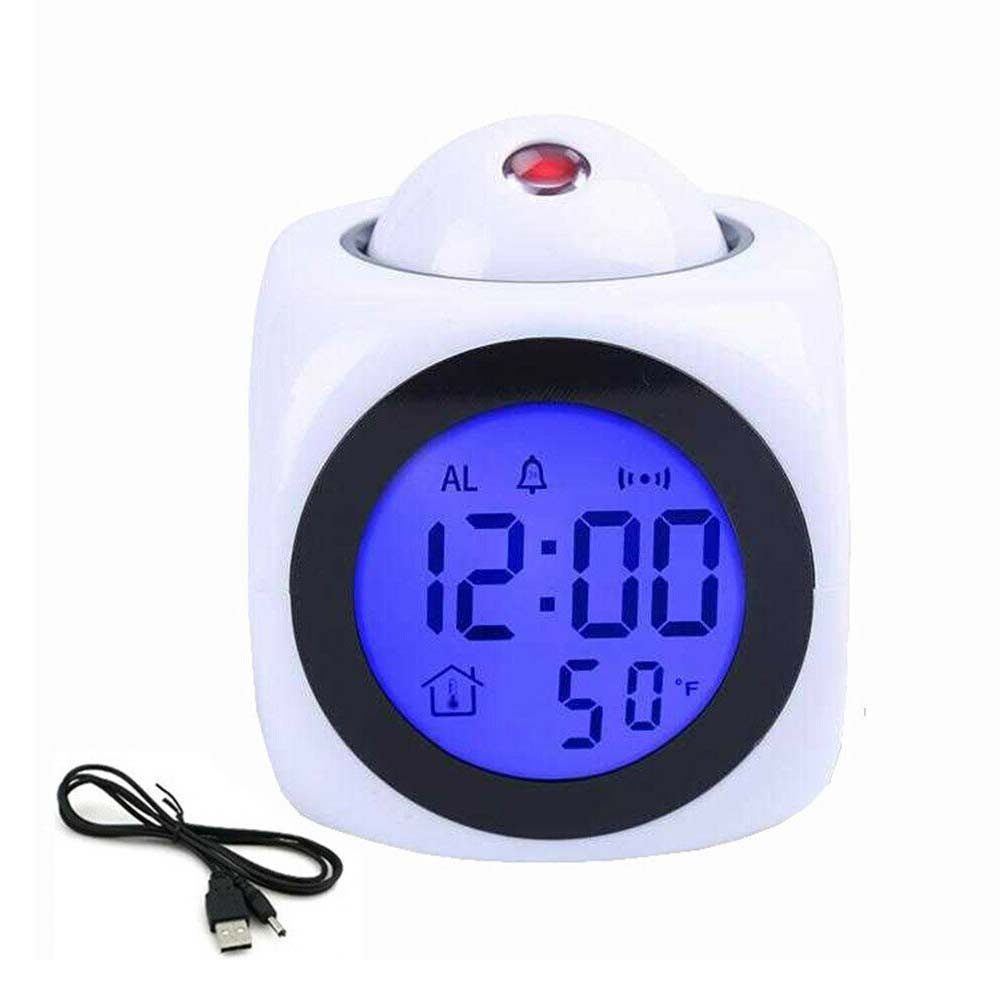 LED Display LED Projection Clock Temperature Projector Alarm Smart Time Digital