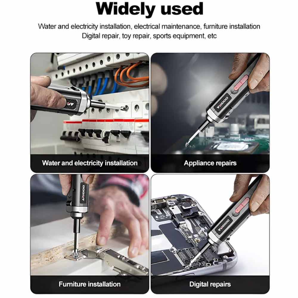 Mini Rechargeable Cordless Electric Screwdriver Drill USB Charging Power Tool