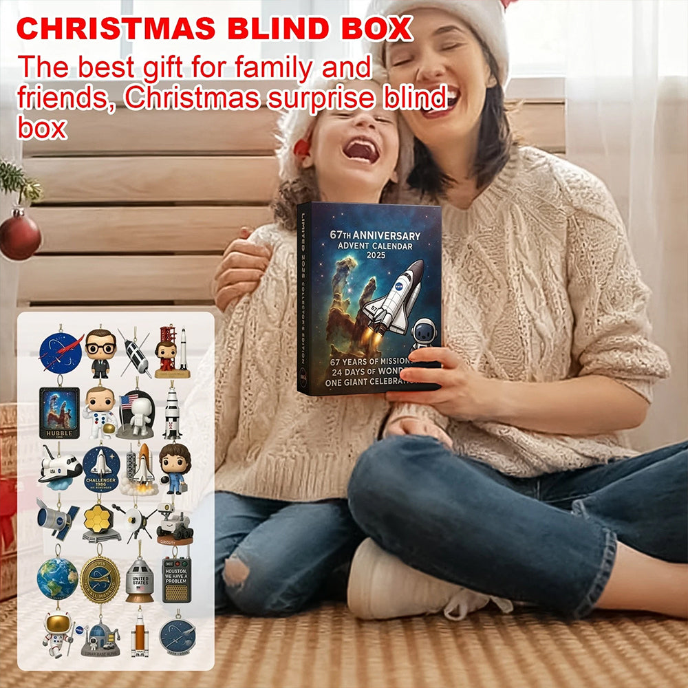 2025 NASA Space Adventure Advent Calendar - 2D Acrylic Pendant Countdown