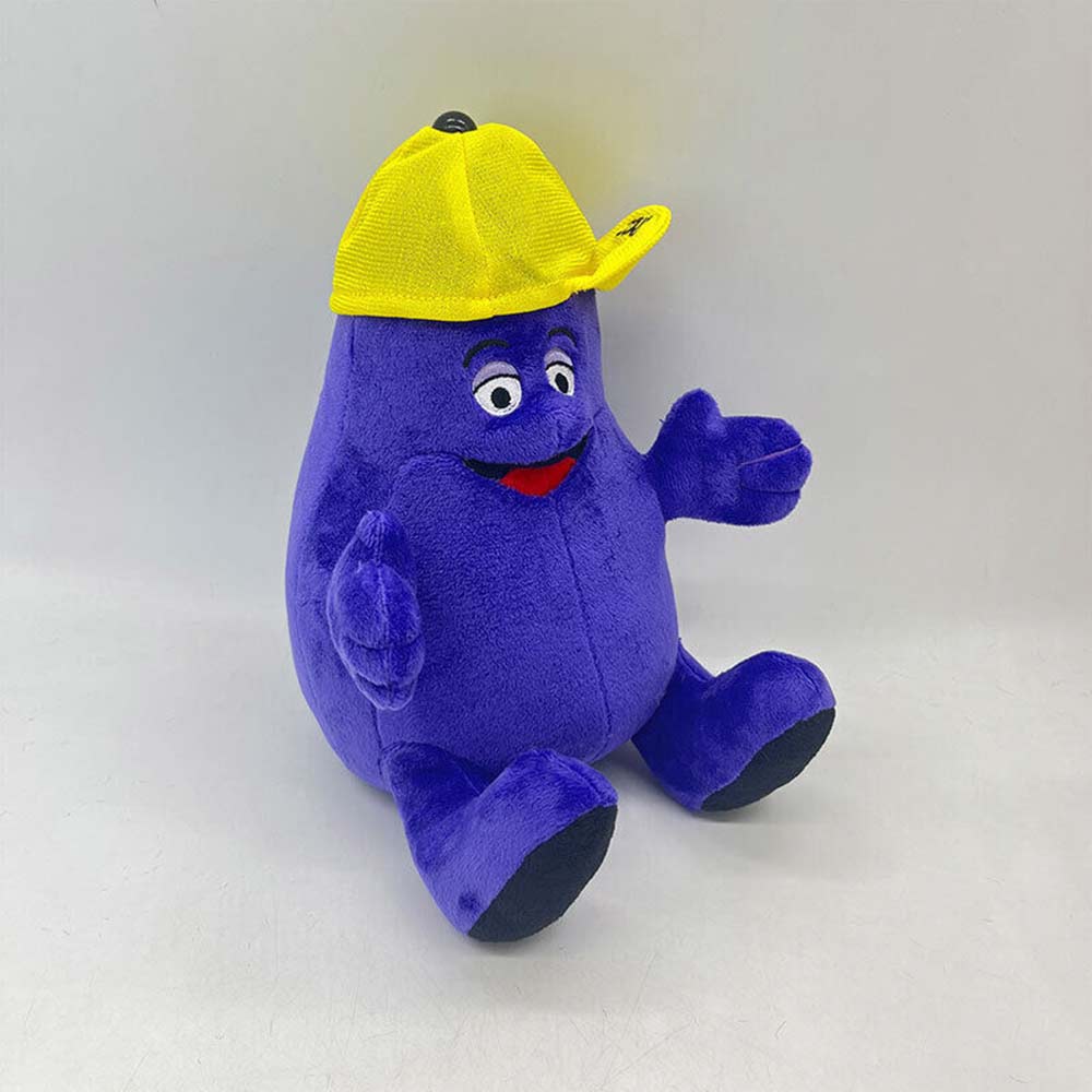 22cm Grimace Shake Yellow Hat Plush Doll High-quality Short Plush Ideal Gift For Kids