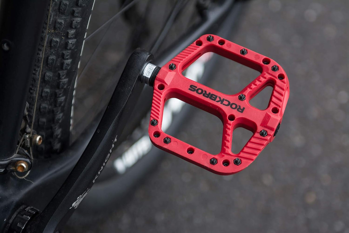 ROCKBROS Bike Pedals Nylon Composite Bearing 9/16" MTB Wide Flat Platform