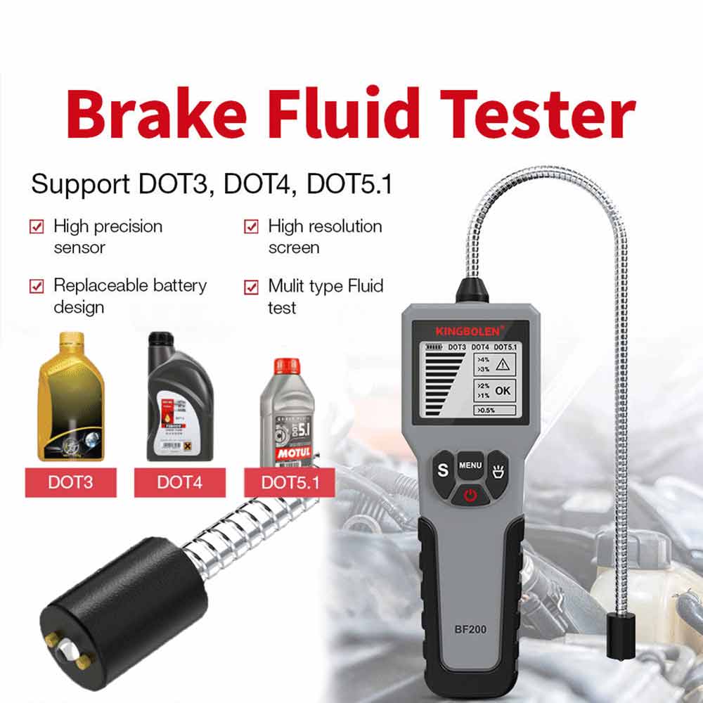 Car Brake Fluid Tester Intelligent Brake Fluid Detector for DOT3 DOT4 DOT5.1
