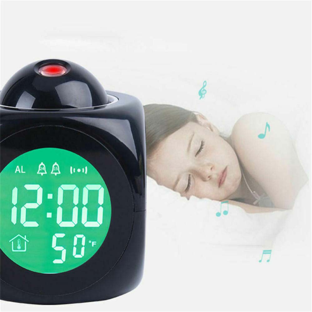 LED Display LED Projection Clock Temperature Projector Alarm Smart Time Digital