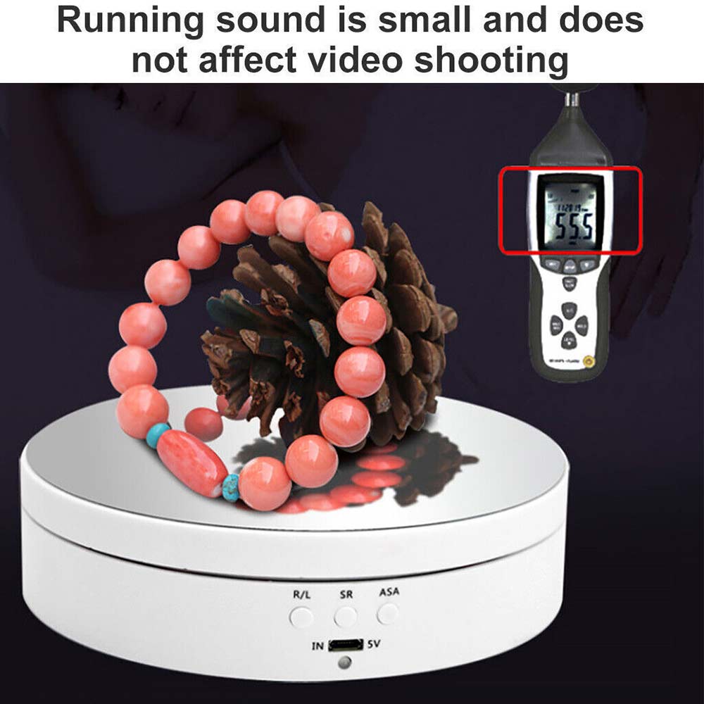 360°Rotating Electric Turntable Display Stand Jewelry Photography Show Holder