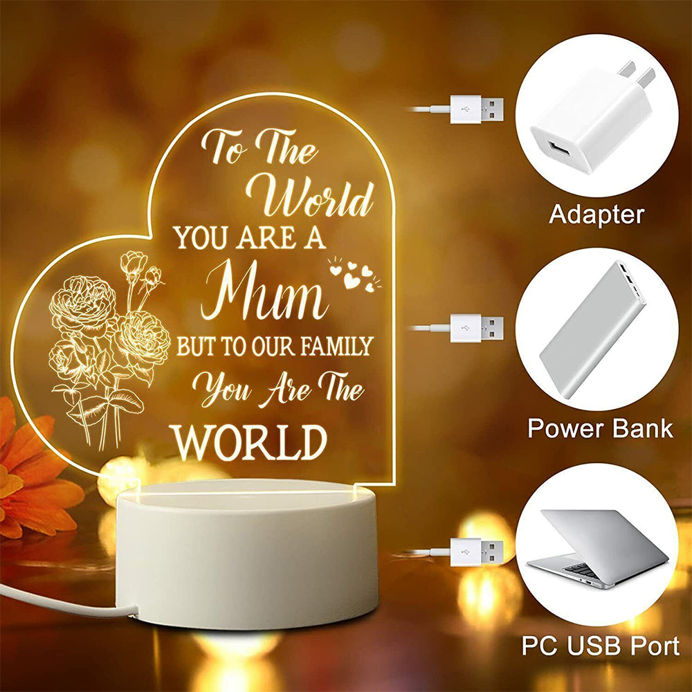 Mothers Day Gifts For Mum Night Light Bedside Lamp Night Light USB Power Supply