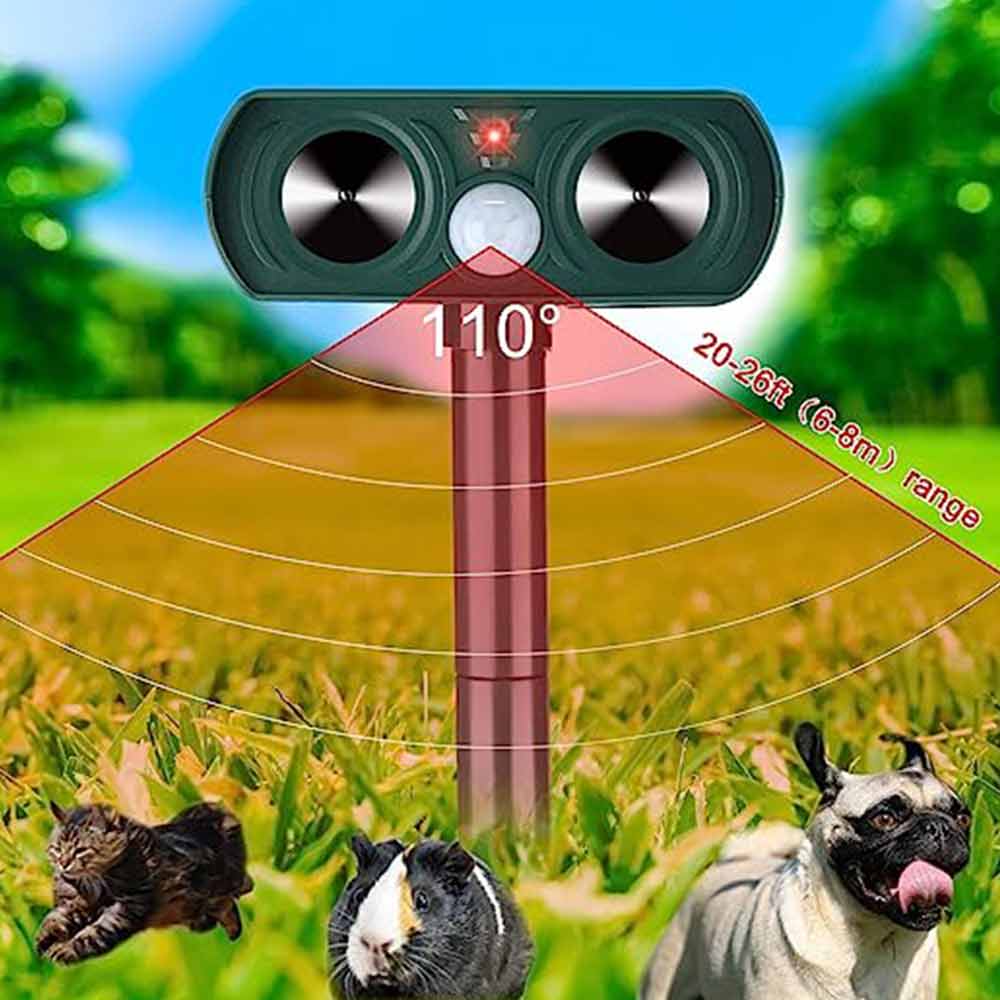 1PC Solar Ultrasonic Animal & Pets Repeller Motion Sensor Bird Rat Possum Repellent