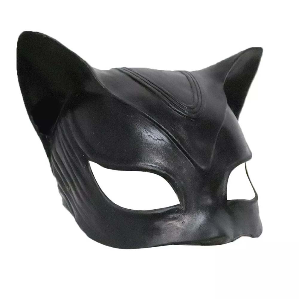 Black Catwoman Masks Womens Cosplay Adult Halloween Panther Cat Latex Mask Gift