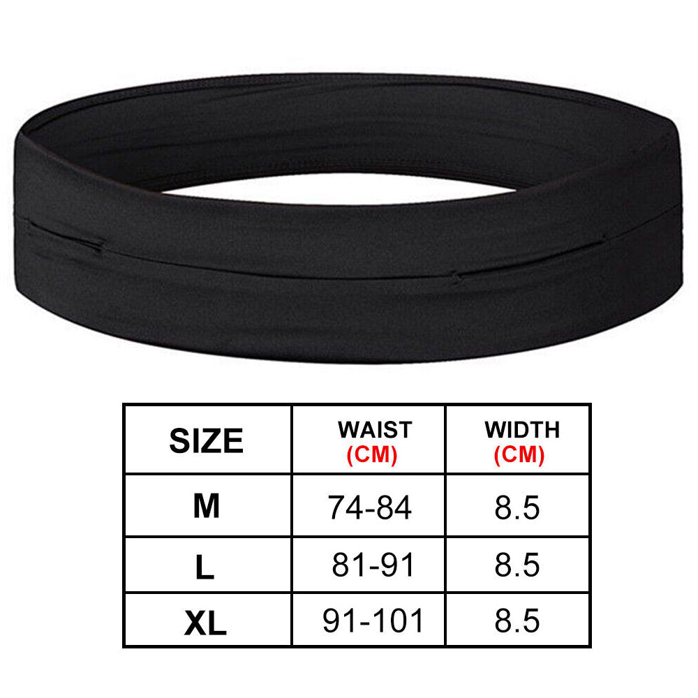 Hot Expandable Money Travel Fitness Sports Waist Belt Wallet Bag Hiking Running