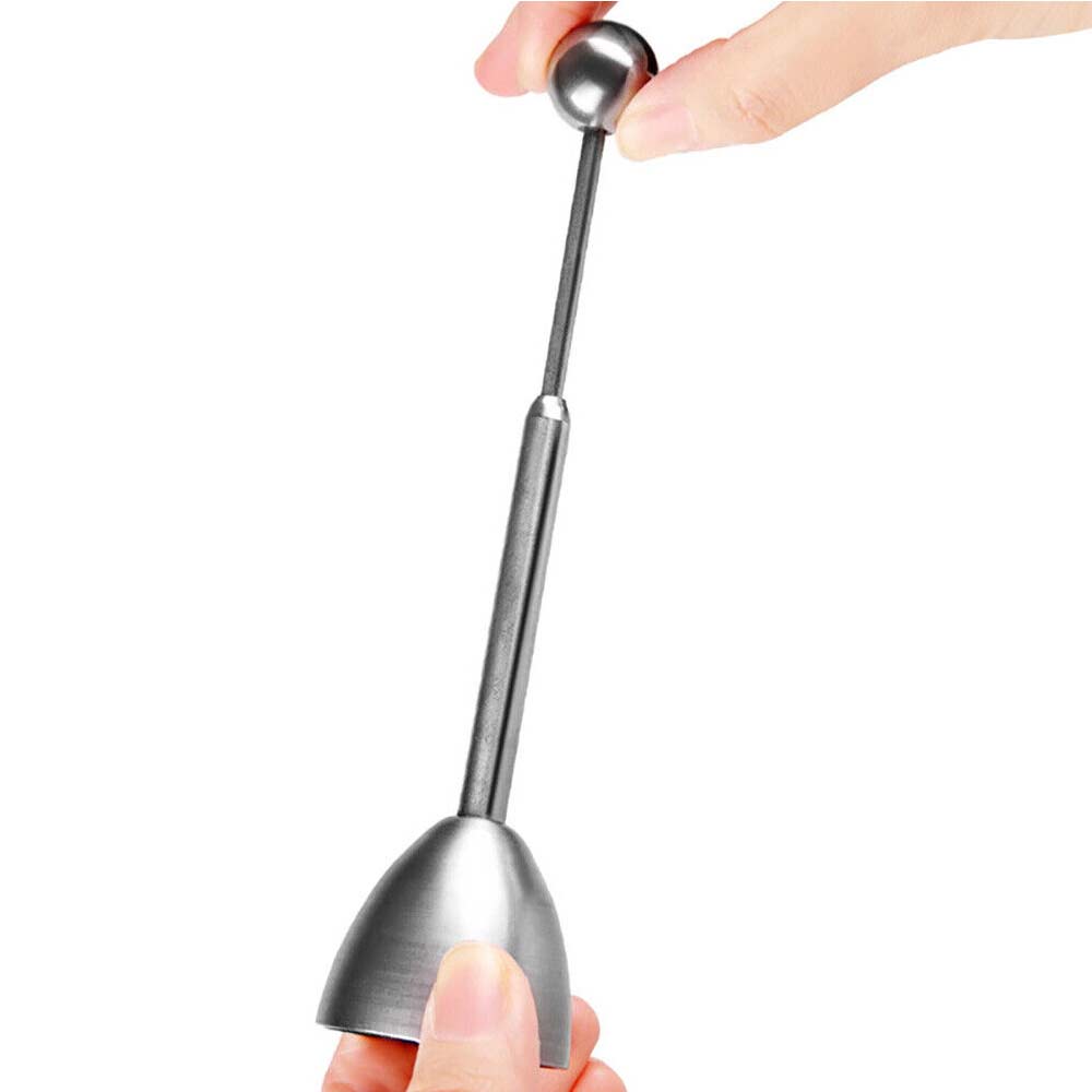 1X Stainless Steel Egg Shell Opener Cutter Cracker Boiled Egg Topper Separator