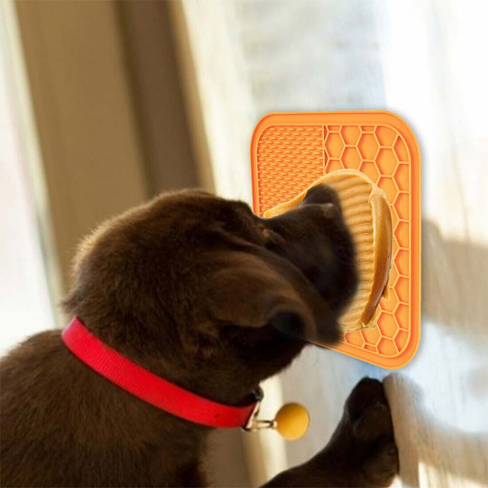 1pcs Silicone Pet Lick Mat Cat Puppy Dog Slow Feeder Lick Pad Bath Grooming Help