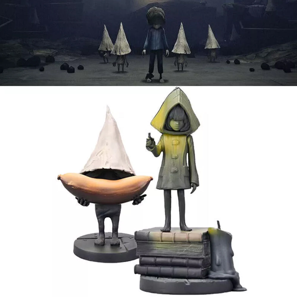 Little Nightmares Six & Nomes PVC Figure Set –Style Yellow Raincoat Model, Collector Display Statue