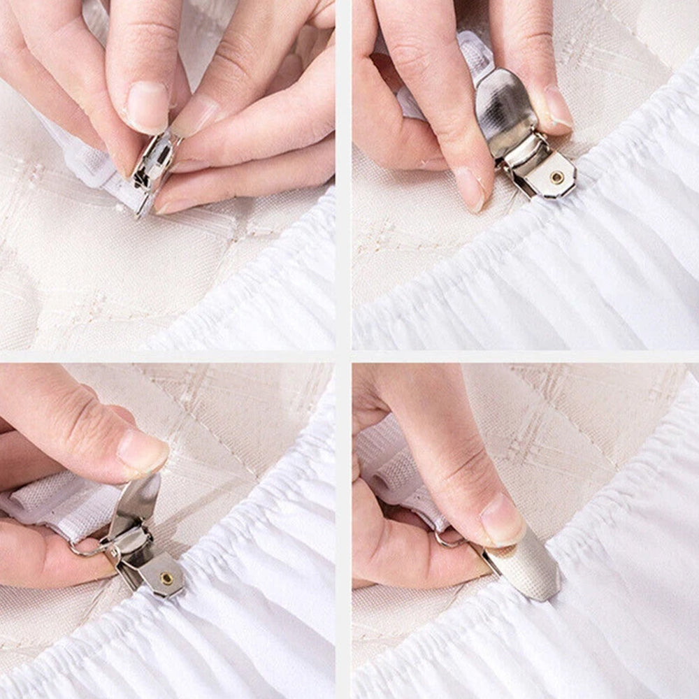 12Clamp Bed Mattress Sheet Clips Holders Fasteners Grippers Straps Suspender Fitted