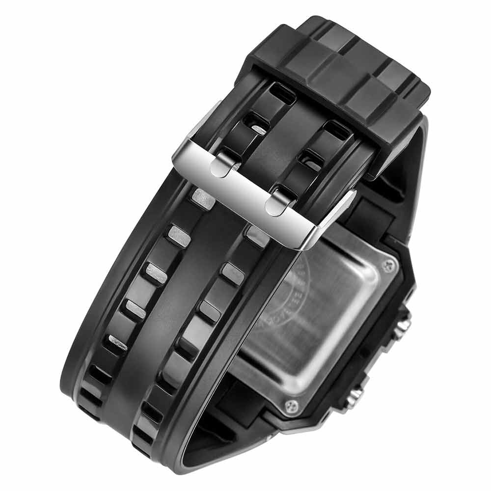 Men Sports Electric Watch Fashion Waterproof Shock Resist Large Screen Watch
