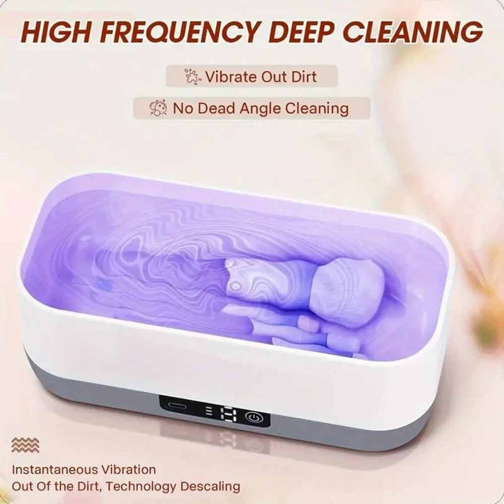 Portable Ultrasonic Cleaner – USB Rechargeable for Jewellery, Watches & Glasses