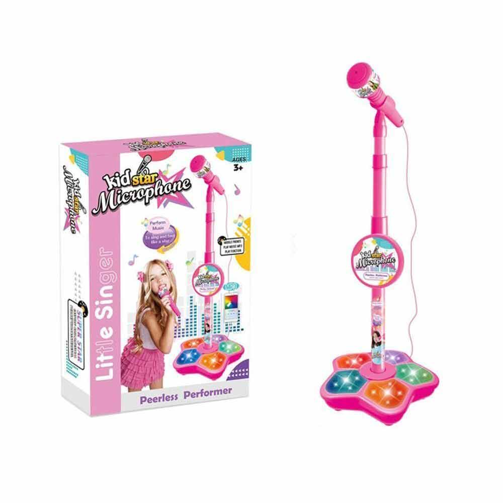 Karaoke Song Music Instrument Toys Kids Microphone With Stand Birthday Gift