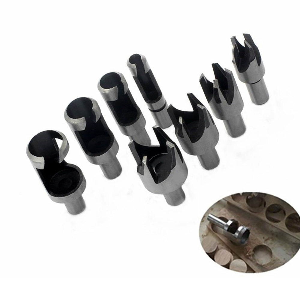 8PCS Kit Wood Plug Cutter Dowel Cutting Tools Drill Tenon Woodworking 10-20mm