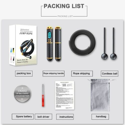 2 In 1 Jump Rope With Digital Counter Calorie Count Cordless Skipping Rope
