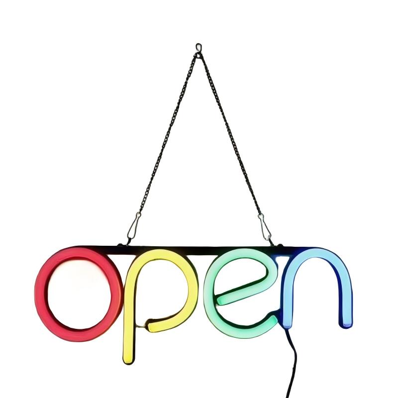 LED Shop Open Sign Light Bar Hotel Restaurant Window Hanging Display Lights