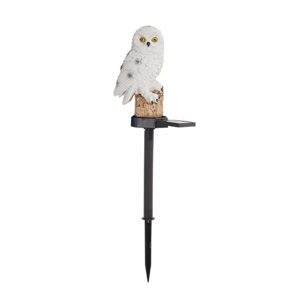 LED Owl Solar Powered Garden Light Novelty Lamp Waterproof Ornament Lawn Outdoor