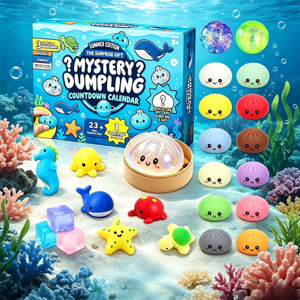 Mystery Dumpling Blind Box – 24-Day Advent Calendar Squishy Bao Bun Stress Relief