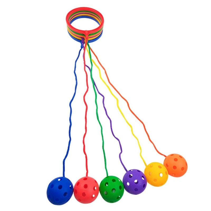 3pcs Random Colors Kids Ankle Skip Outdoor Garden Game Fun Bouncing Ball