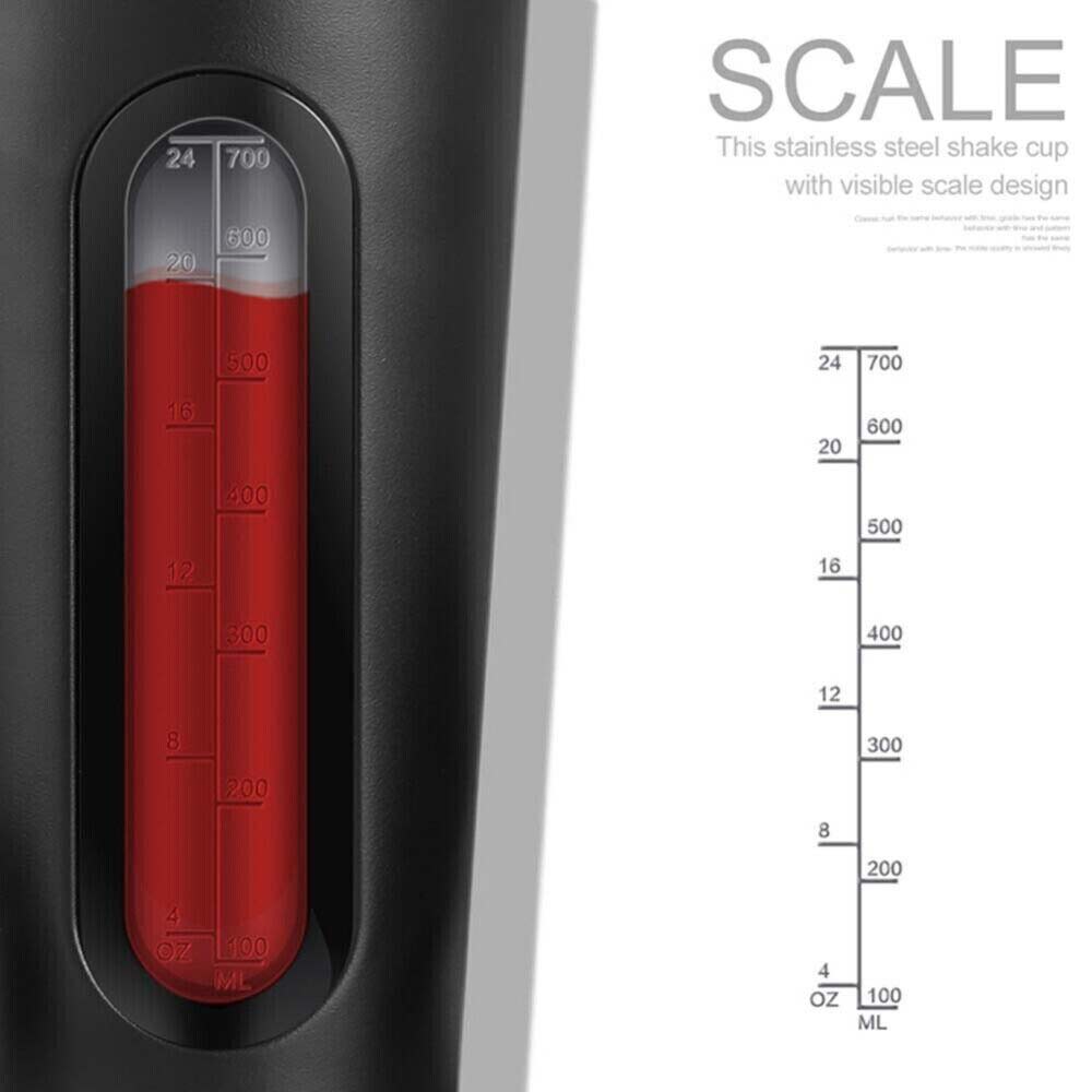 700ml Protein Powder Shaker Mixer Cup Scale Milkshake Drink Shake Bottle Sport