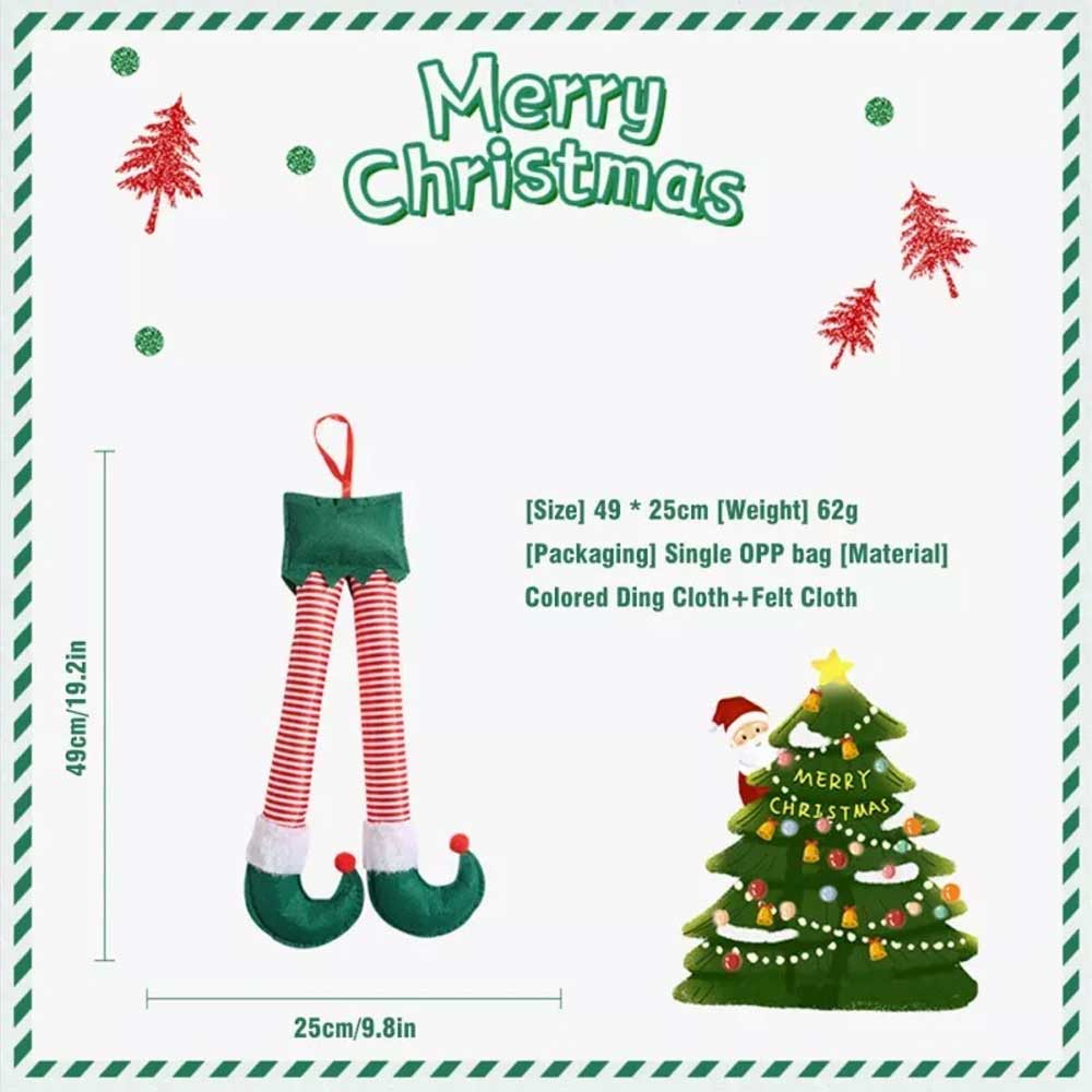 Christmas Auto Truck Santa Elf Legs Car Hanging Decor Stuffed Xmas Ornaments