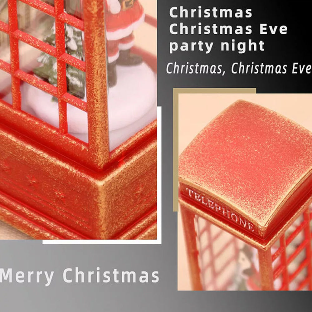 Christmas LED Light Up Lantern Xmas Santa Claus Table Lamp Ornament Decor Gifts
