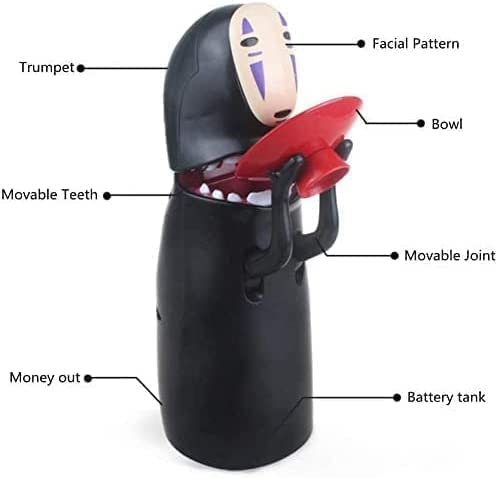 Coin Bank Spirited Away No-Face Man Kaonashi Music Piggy Bank Figure Gift Anime