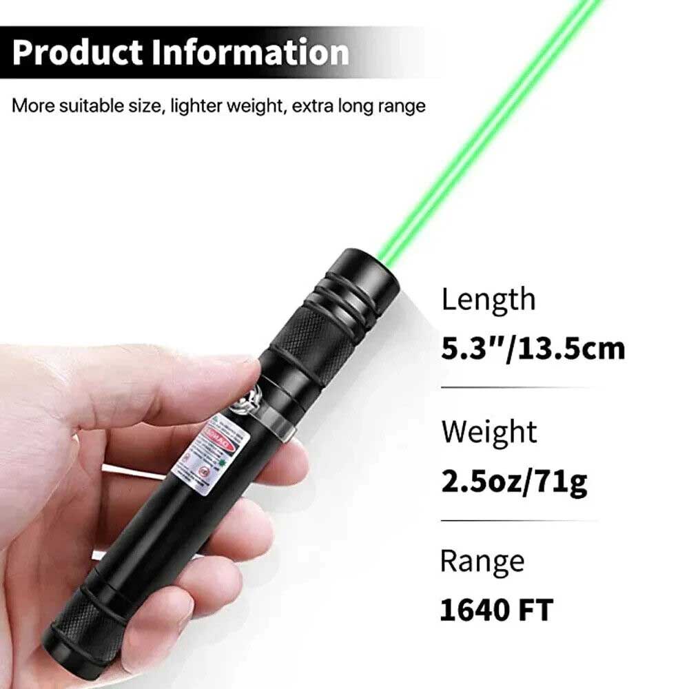 Red Aluminium Strong Green Beam Laser Pointer Pen USB Rechargeable 532nm Lazer