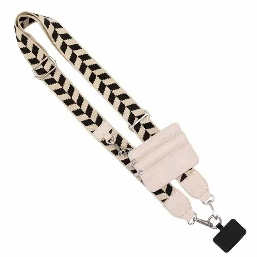 Crossbody Phone Chain with Zipper Wallet Pouch Phone Strap With Zippered Pouch