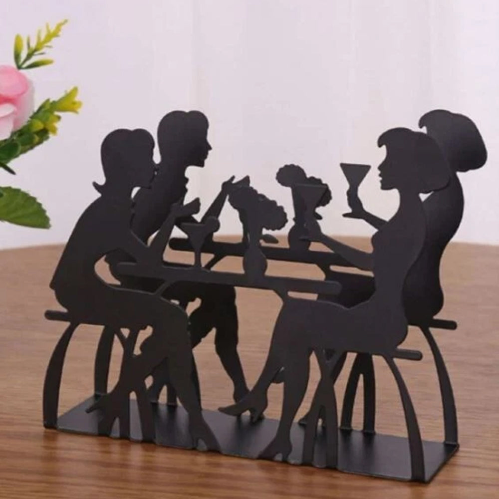 Metal Human Iron Napkin Holder Dispenser Kitchen Dining Room Table Decor