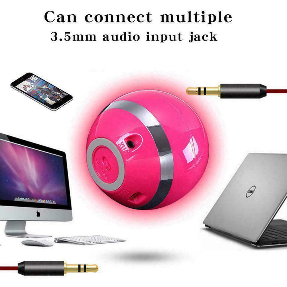 Mini Speaker A-18 Wireless Portable Bluetooth Speaker Ball LED Light Outdoor USB